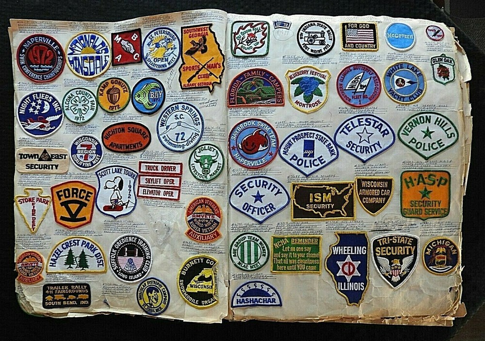 (2) c.1970 "TELESTAR SECURITY OFFICER" GUARD POLICE JACKET SHOULDER PATCH