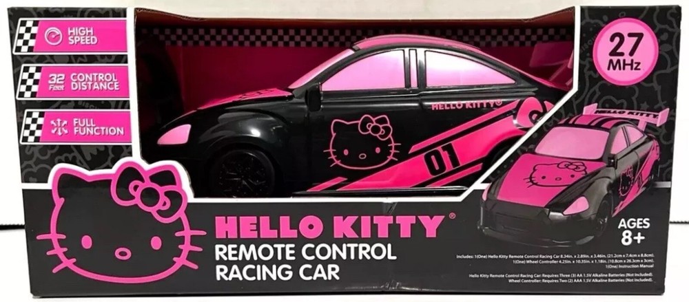 💞💕Sanrio Hello Kitty Remote Control Racing Car With Wheel Controller 💕💞