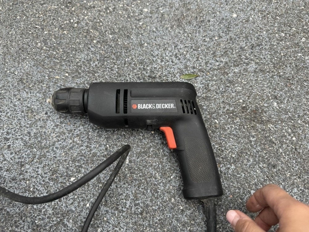 BLACK+DECKER Corded Electric Drill/Driver Black Keyless Lightweight