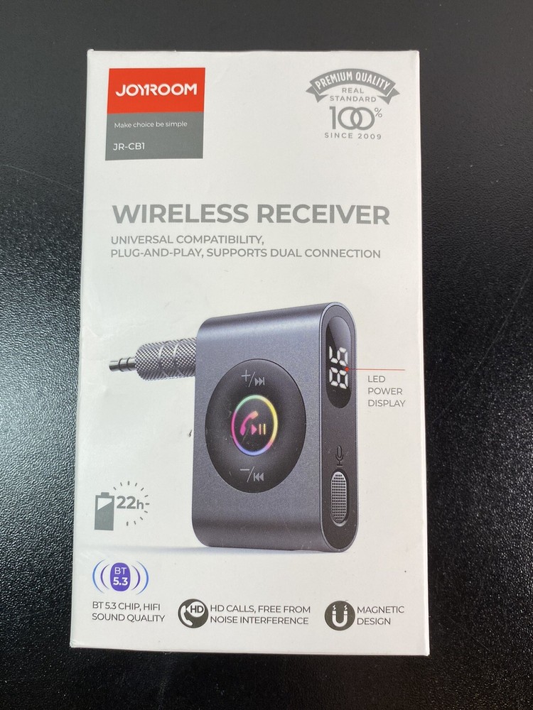 Joyroom JR-CB1 Wireless Receiver w/BT 5.3 HiFi Universal Compatibility LED Power