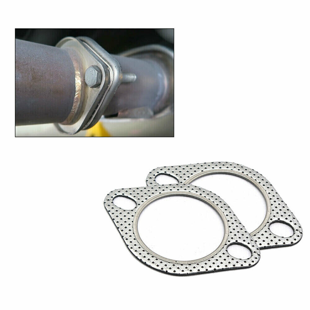 Set of 5 Exhaust Gasket 3in 2 Bolt, High Temp Exhaust Flange Gasket - Heavy Duty