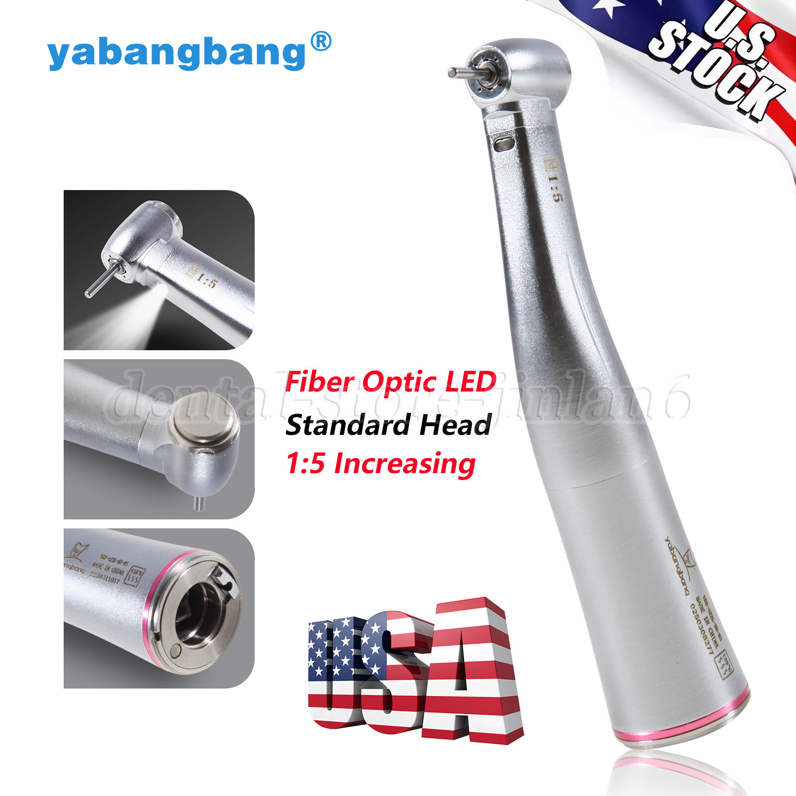 NSK Style Dental Brushless LED Electric Micro Motor 1:1 1:5 1:4.2 Handpiece USA