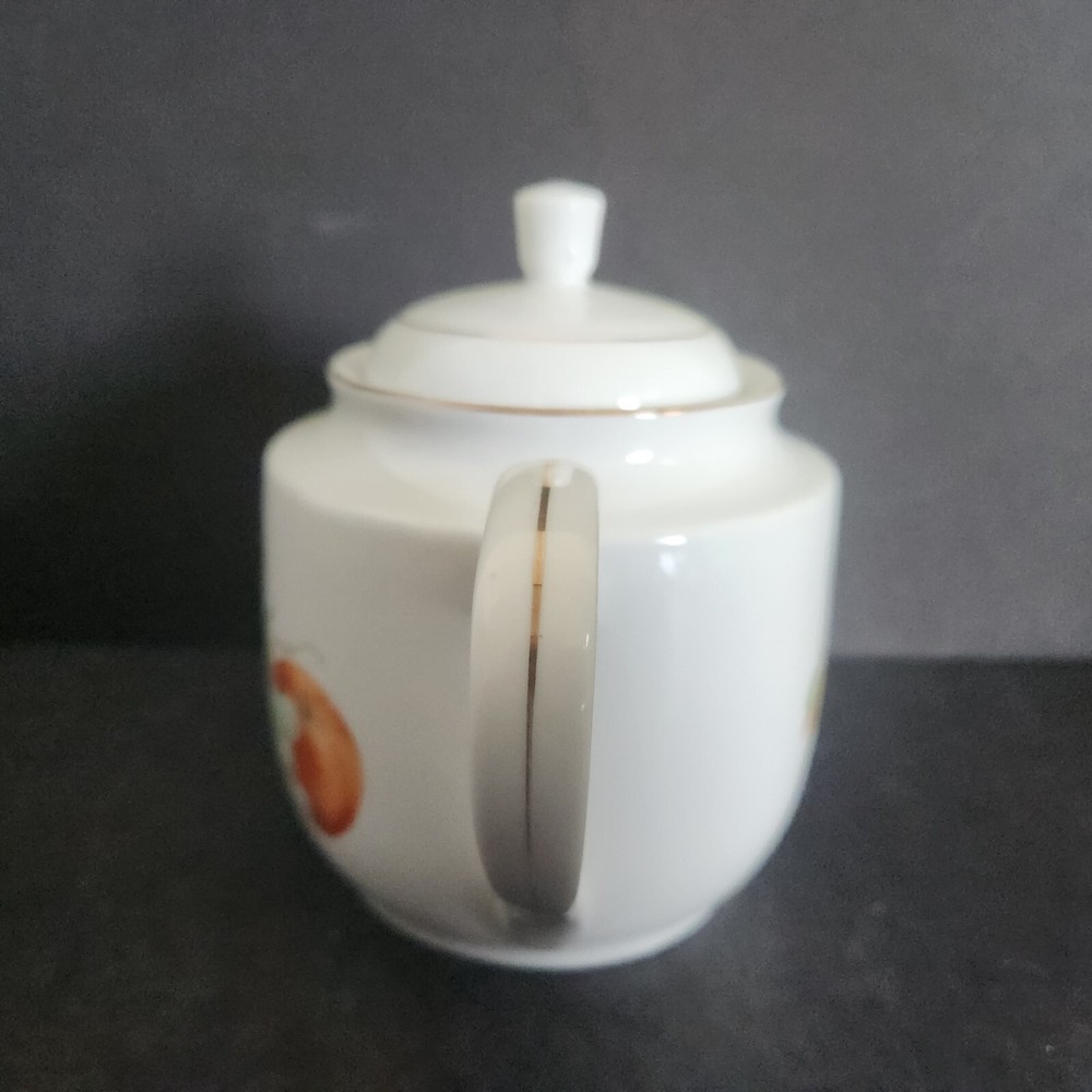 Fruit Teapot With Lid 4 5/8" Made In China
