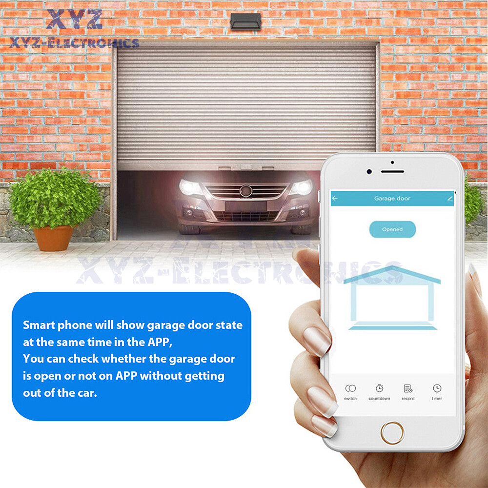 WiFi Smart Garage Door Opener Wireless APP Remote Controller Timer Voice Control