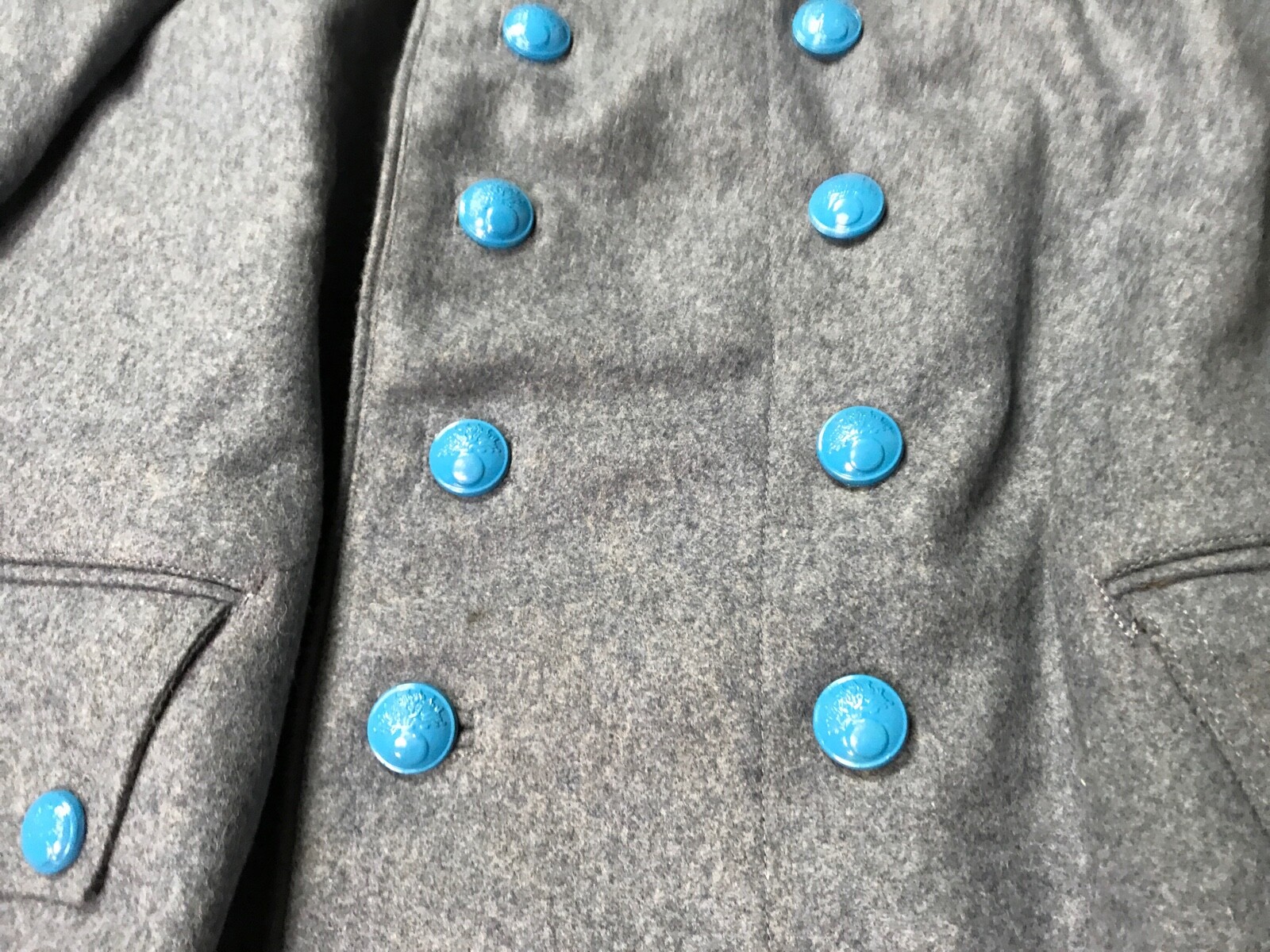 WWI FRENCH M1915 HORIZON BLUE WOOL WINTER OVERCOAT GREATCOAT- SIZE 3 (42-44R)