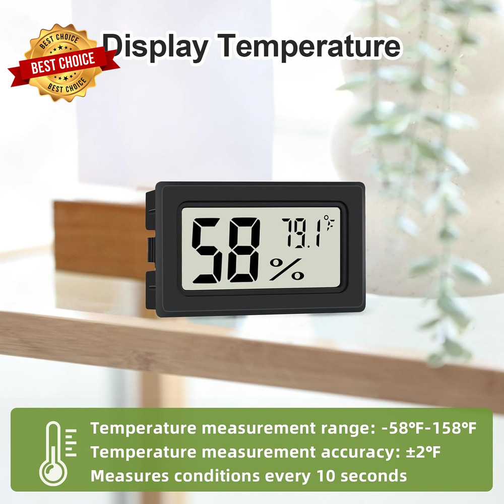 6 Pack Digital Thermometer Hygrometer Indoor Humidity Temperature Meter LCD