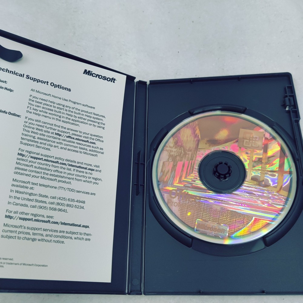 Microsoft MS Office 2003 pro software pc