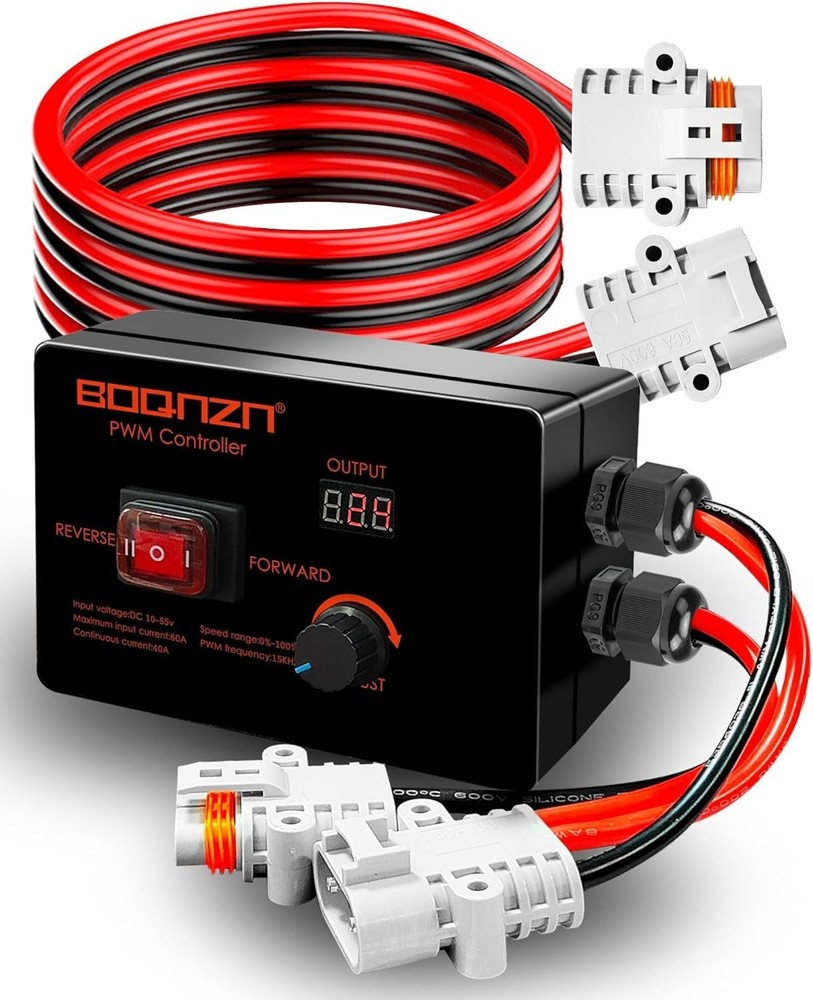 Waterproof PWM Controller DC 12-48V 35A Motor Speed Controller, with 4 PCS Sp...