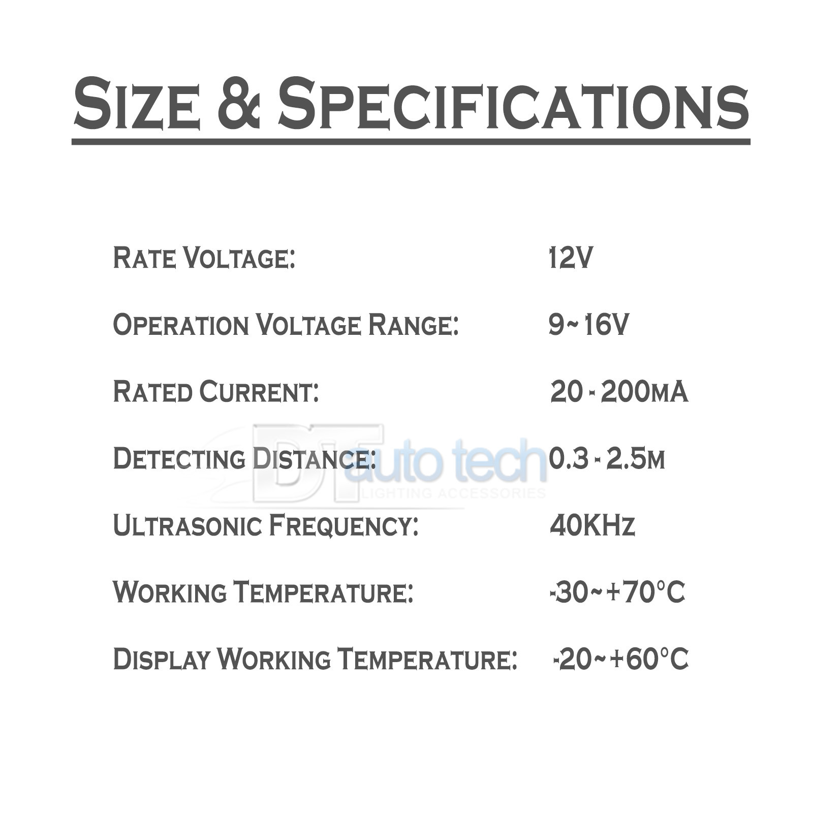 8 Parking Sensors LCD Car Auto Backup Reverse Rear Radar System Alert Alarm Kit