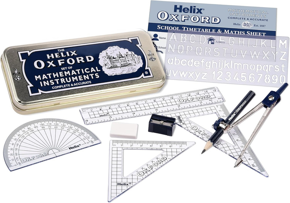 Oxford Maths Set with Storage Tin