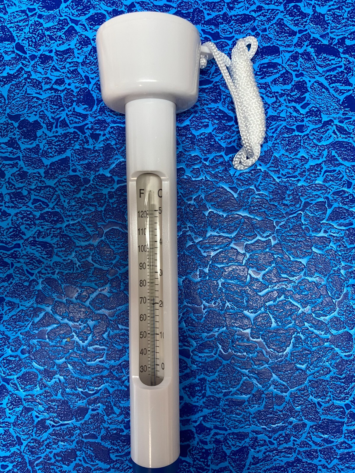 Large ABS Swimming Pool Spa Thermometer C / F Scale  Molded Case 7"   NEW