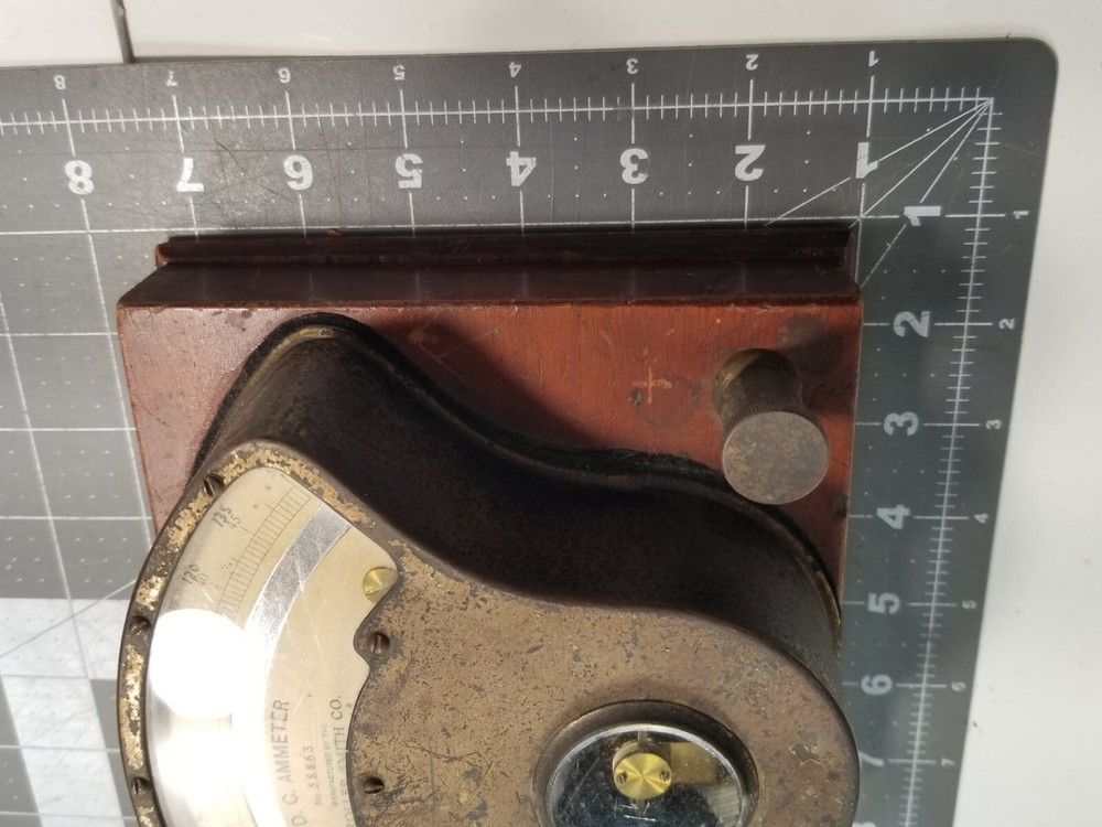 Roller Smith Direct Current Ammeter Meter USA Untested Steampunk Style