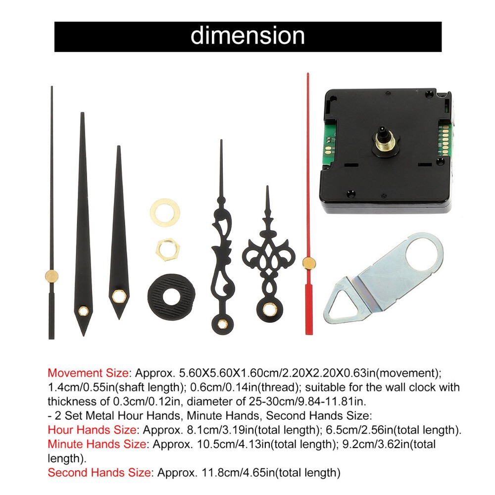Radio Controlled Clock Movement Replacement Parts Mechanism Wireless