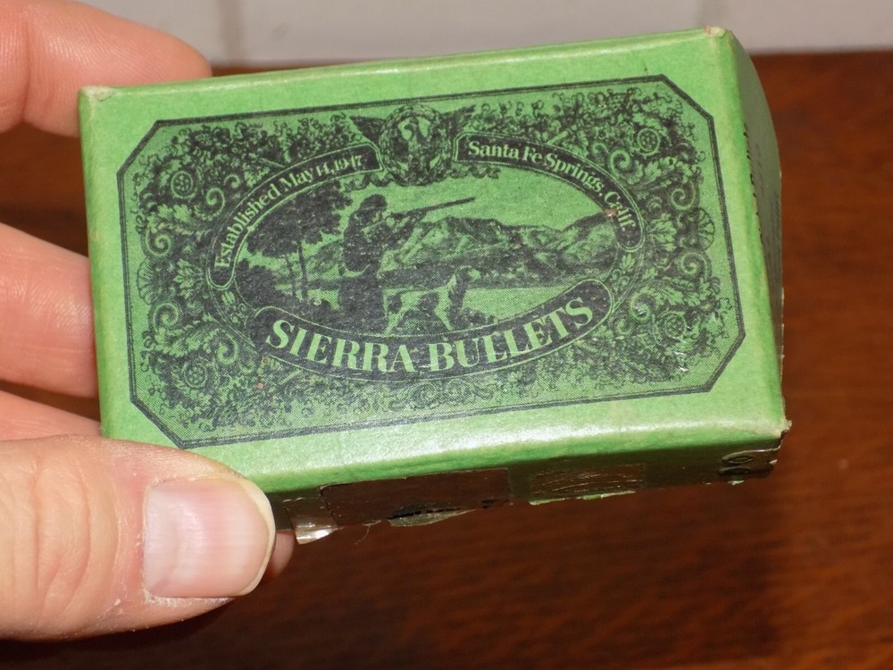 Vintage Sierra Bullets .38 Caliber Empty Box