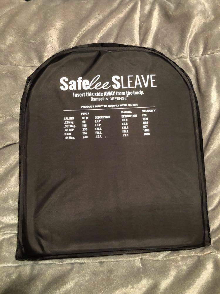Damsel in Defense SafeLee Sleave - Bulletproof Panel, Backpack Panel