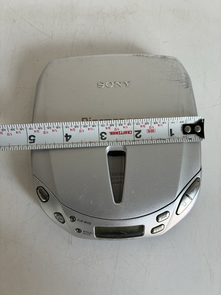 Sony Discman D-E401 Groove CD Player ESP2 Silver - TESTED WORKS