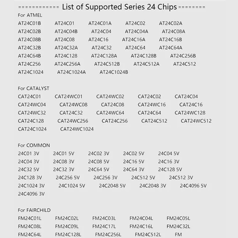 USB Programmer CH341A Series Burner Chip 24 EEPROM BIOS Writer 25SPI Flash SOP8