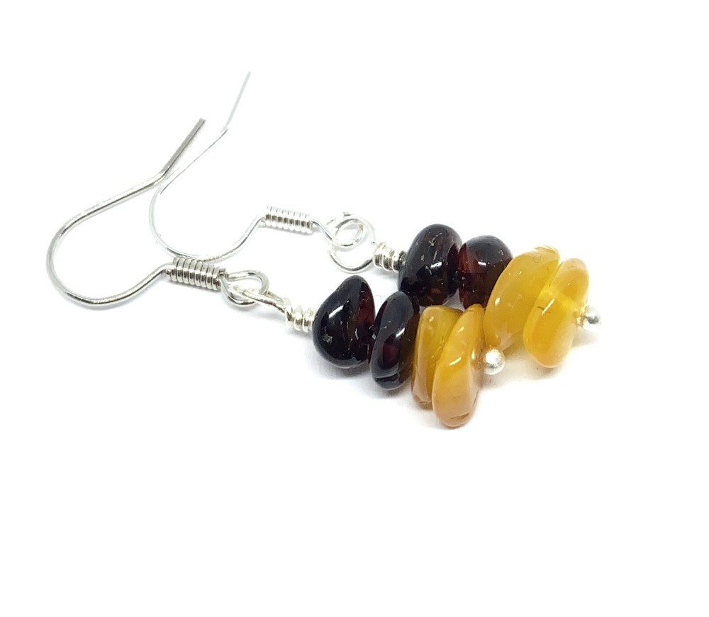 Genuine/Authentic Baltic Amber Handmade Earrings - BEAUTIFUL