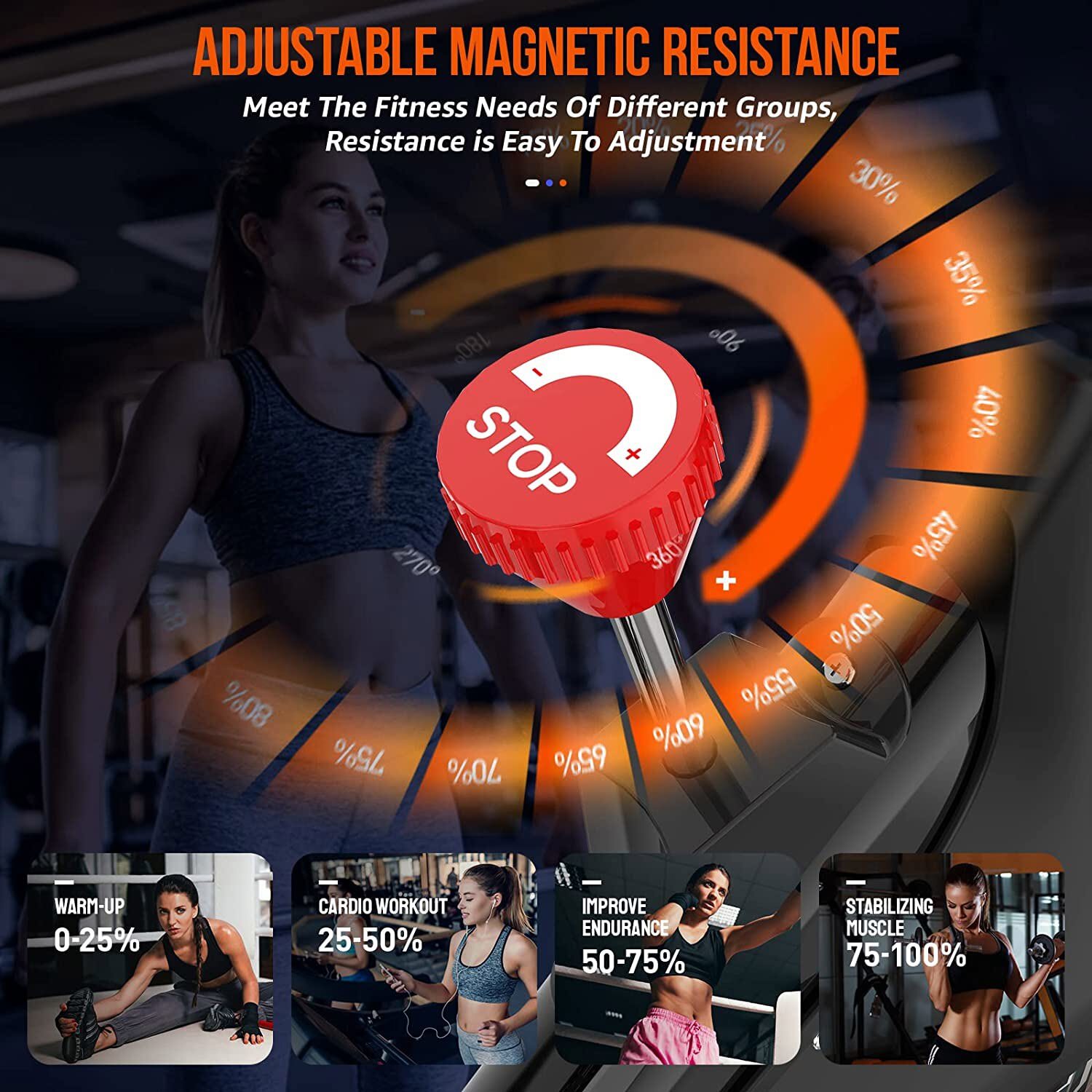 Indoor Cycling Bike Magnetic Stationary Bike Cycle Bike Fitness Exercise Bike