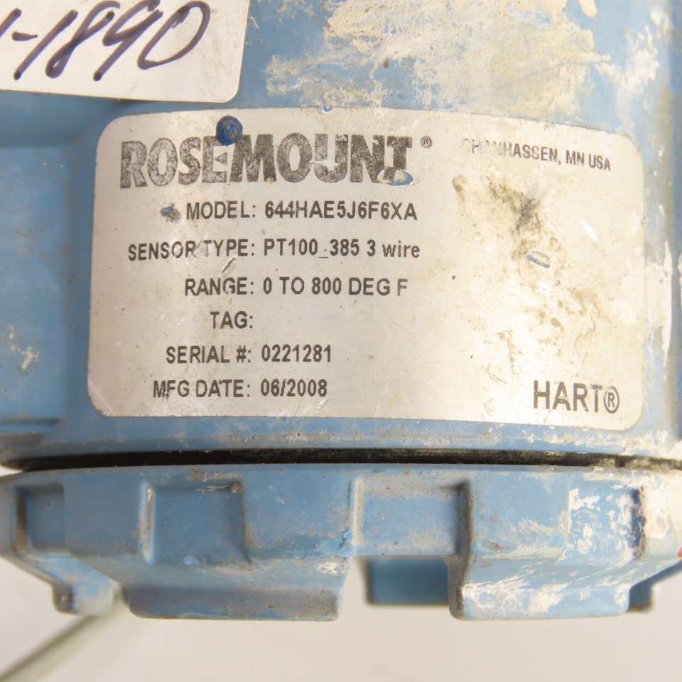 Rosemount 644HAE5J6F6XA Temperature Transmitter PT100-385 Model 644