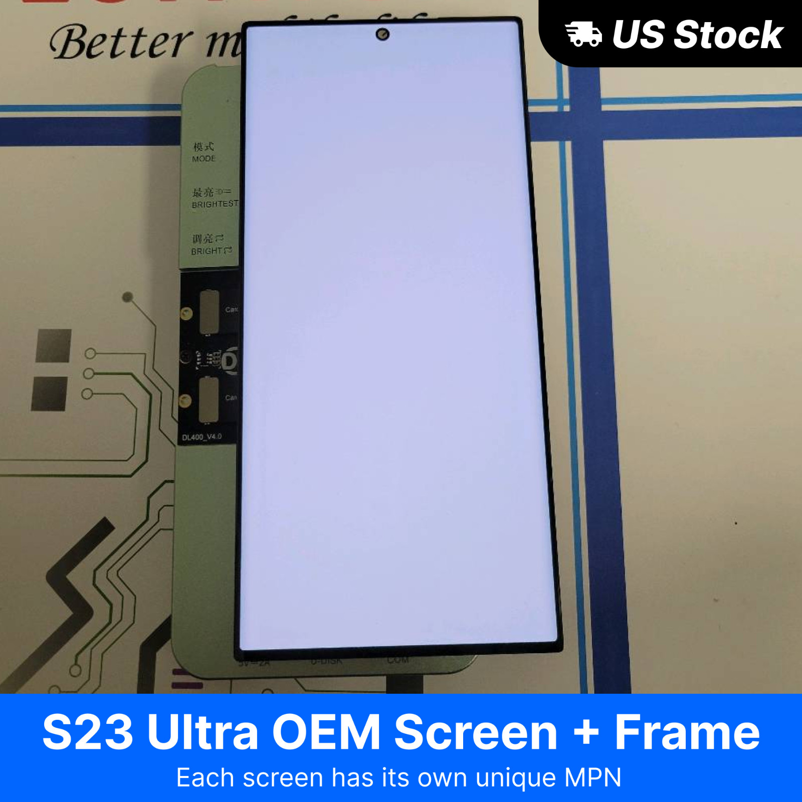 DISCOUNT Original OEM For Samsung Galaxy S23 Ultra LCD Screen w/ Midframe lot