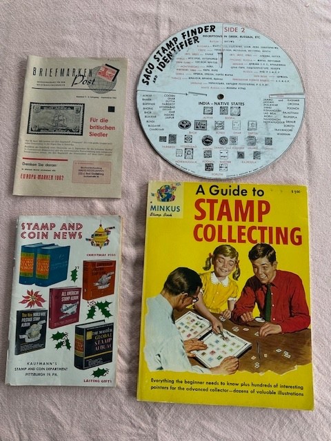 1950's 1960's Stamp Collecting Ephemera, 1952 Saco Stamp Finder Wheel