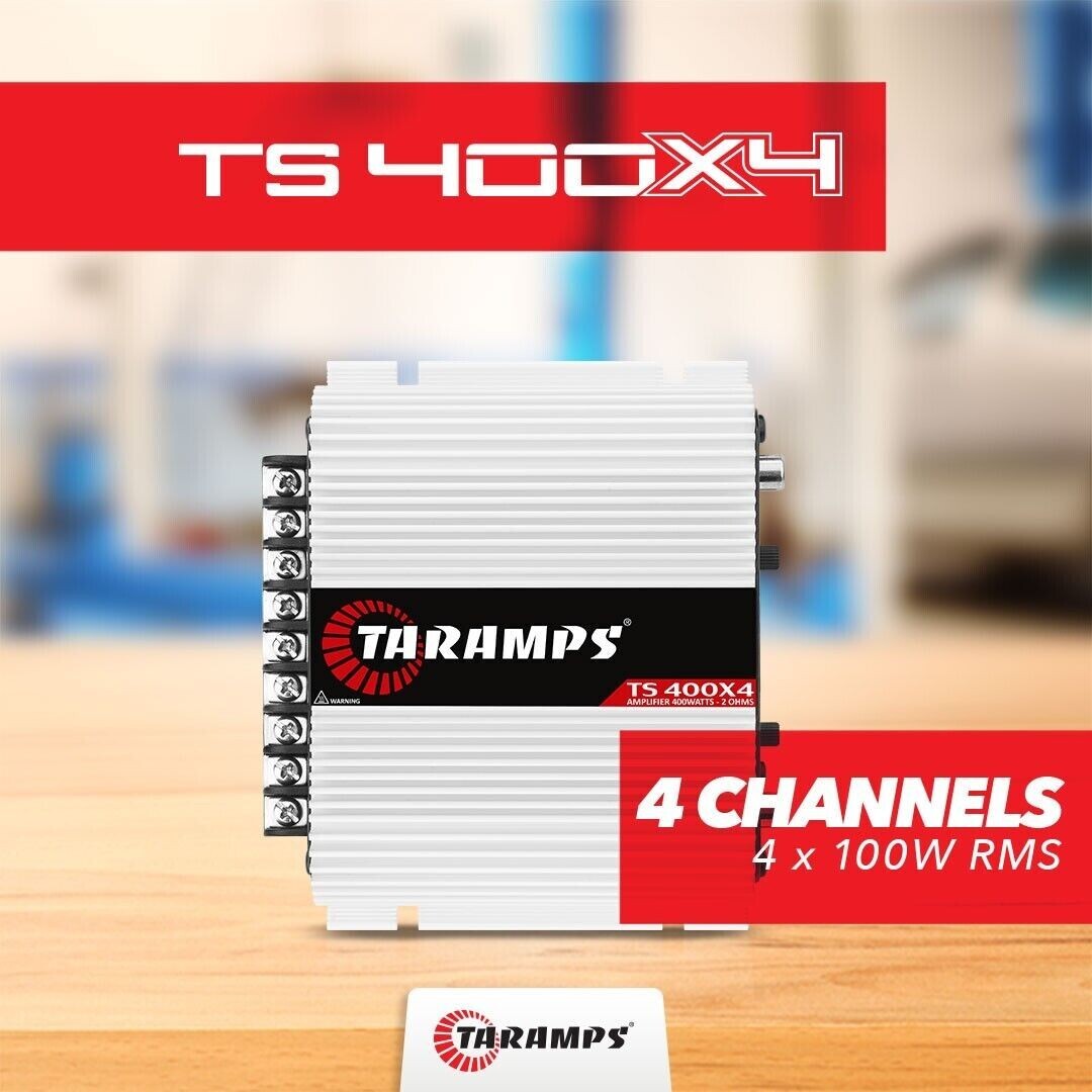 [US SELLER] Taramps TS 400x4 Amplifier 4 Channels 2 Ohm 400W RMS Compact Ships