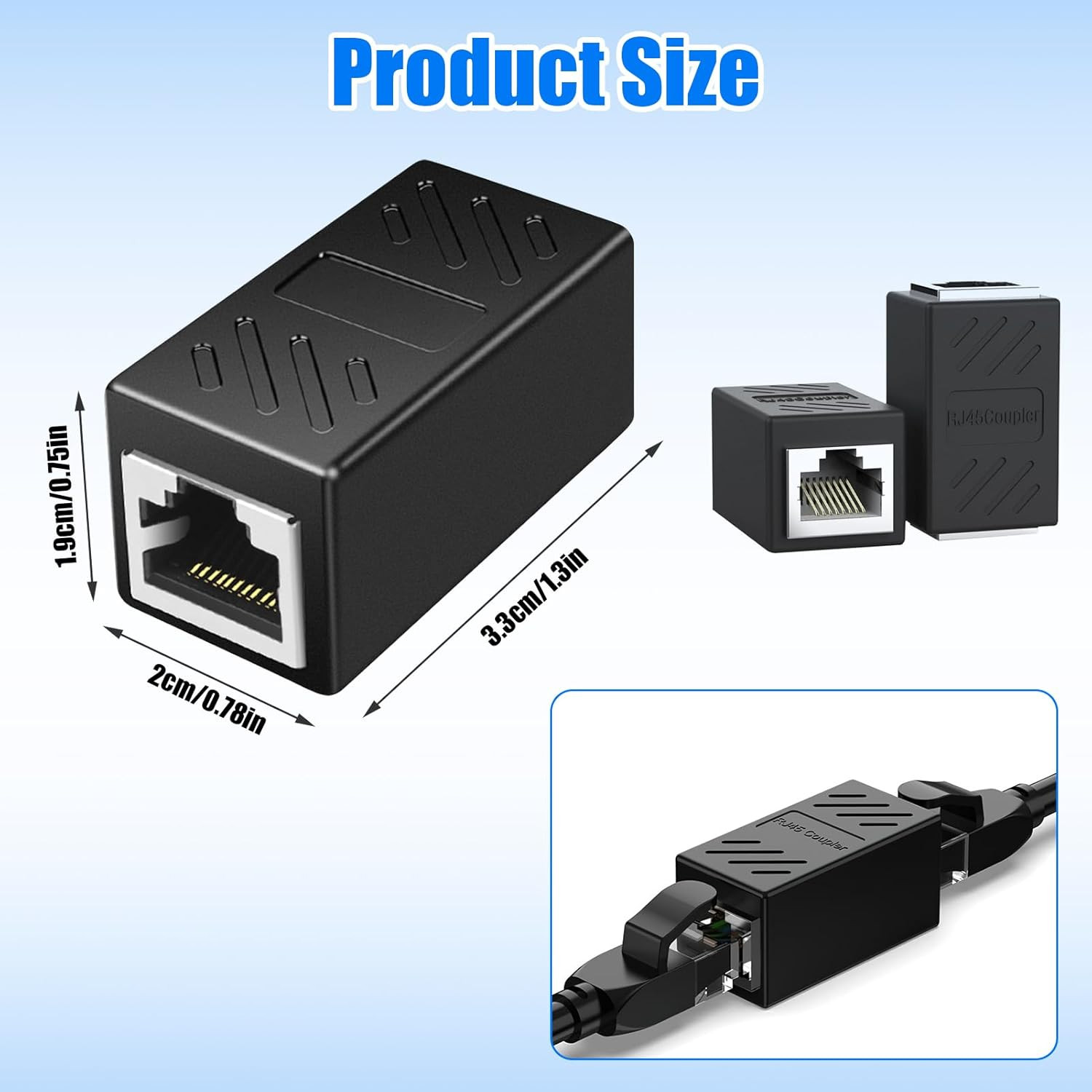 RJ45 Inline Coupler Cat7 Cat6 Cat5e Cat5 Ethernet LAN Network Cable Adapter Lot