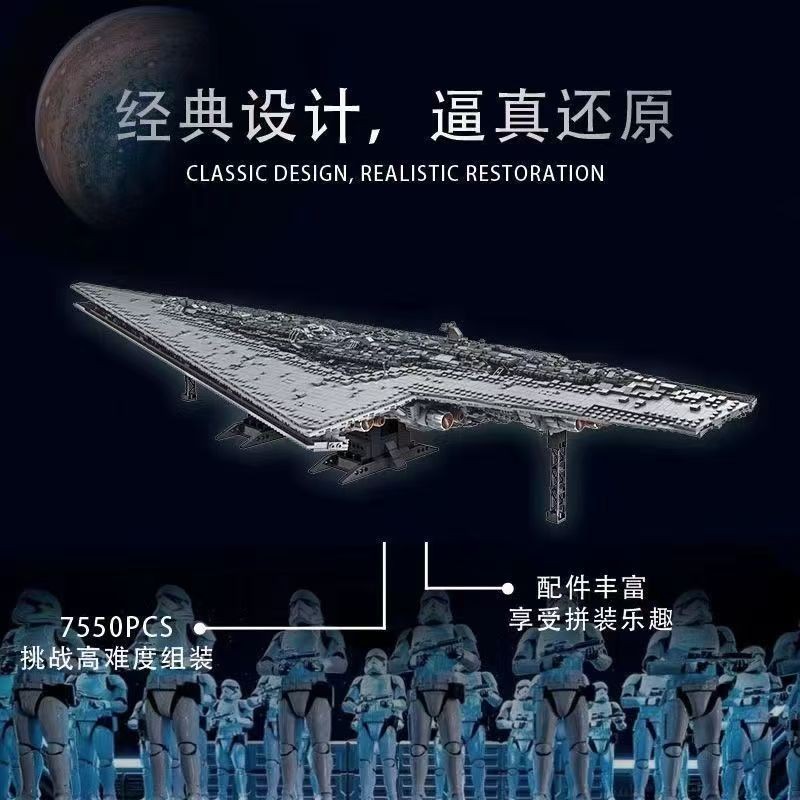 MOC 7588PCS Building Blocks Set Executor class Star Dreadnoughts Ship Diy Gift