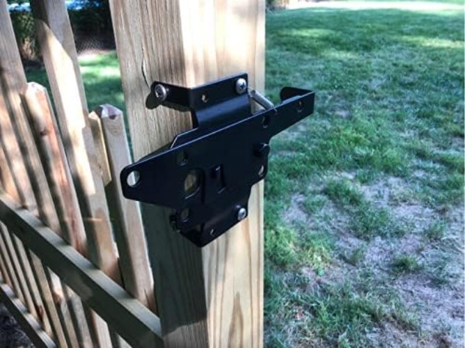 Alloy Steel Black Automatic Gate Latch for Enhanced Security & Durability