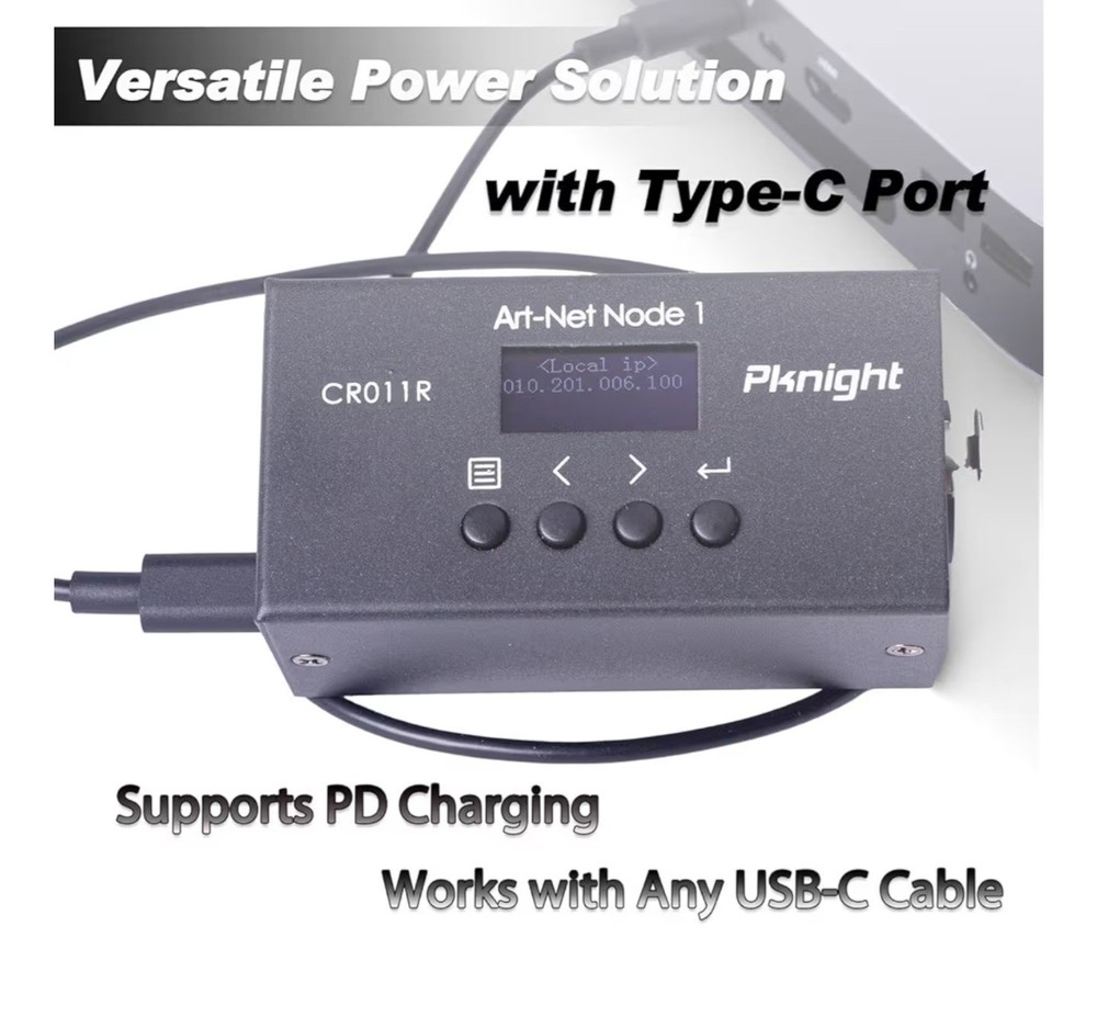 NEW Pknight ArtNet DMX Ethernet Lighting Controller Interface, 5-Pin DMX512 NODE