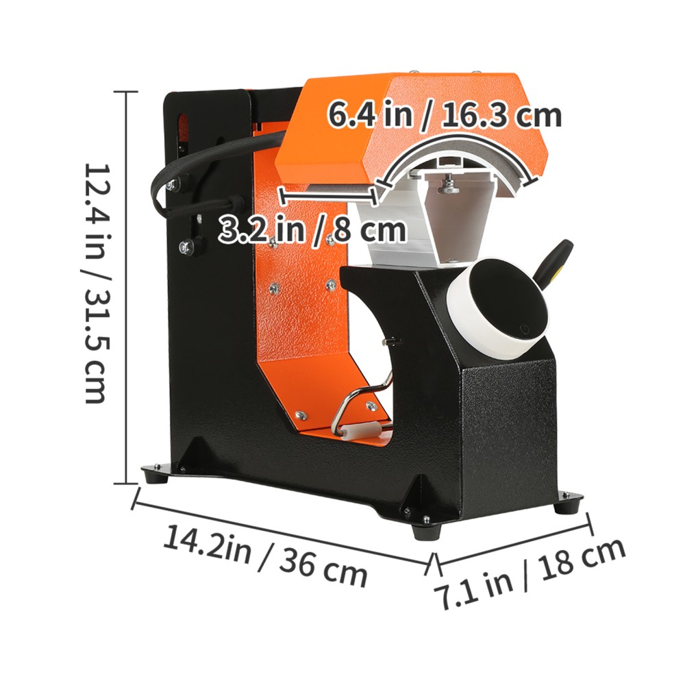 3-in-1 Auto Cap Hat Heat Press w/ Digital Control Panel & Auto Release
