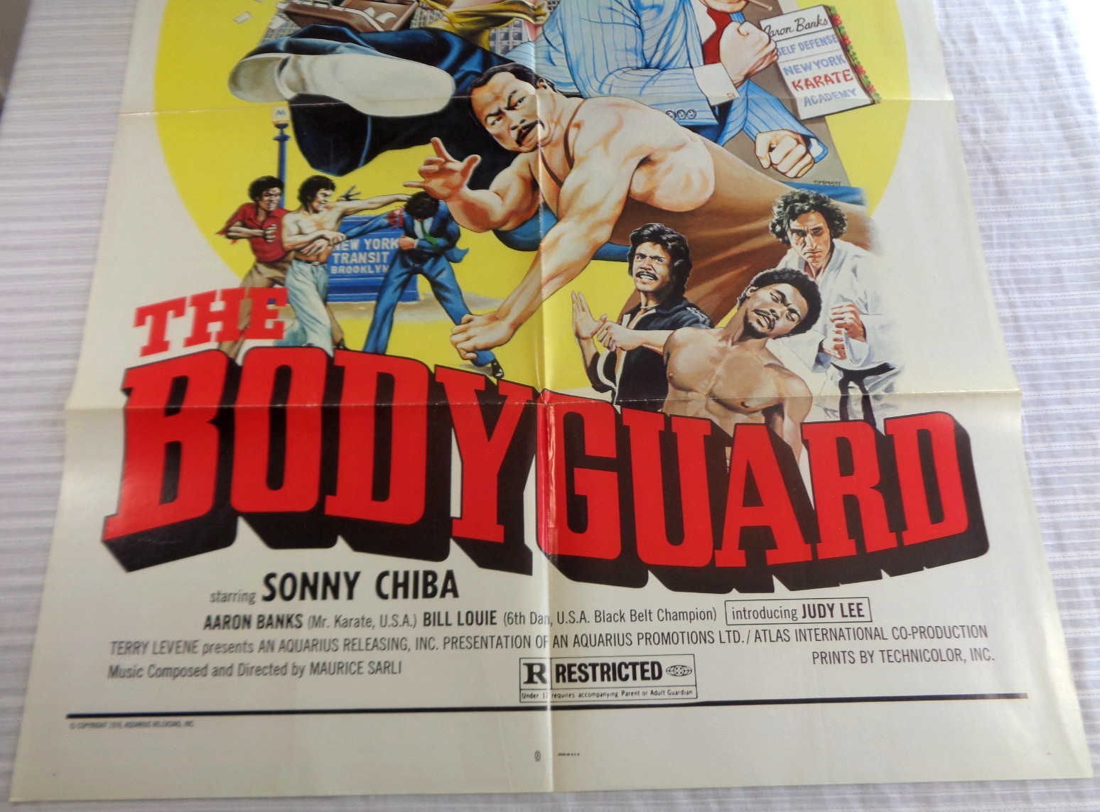 THE BODYGUARD Movie Poster 1976 - One Sheet Original - Sonny Chiba VG!