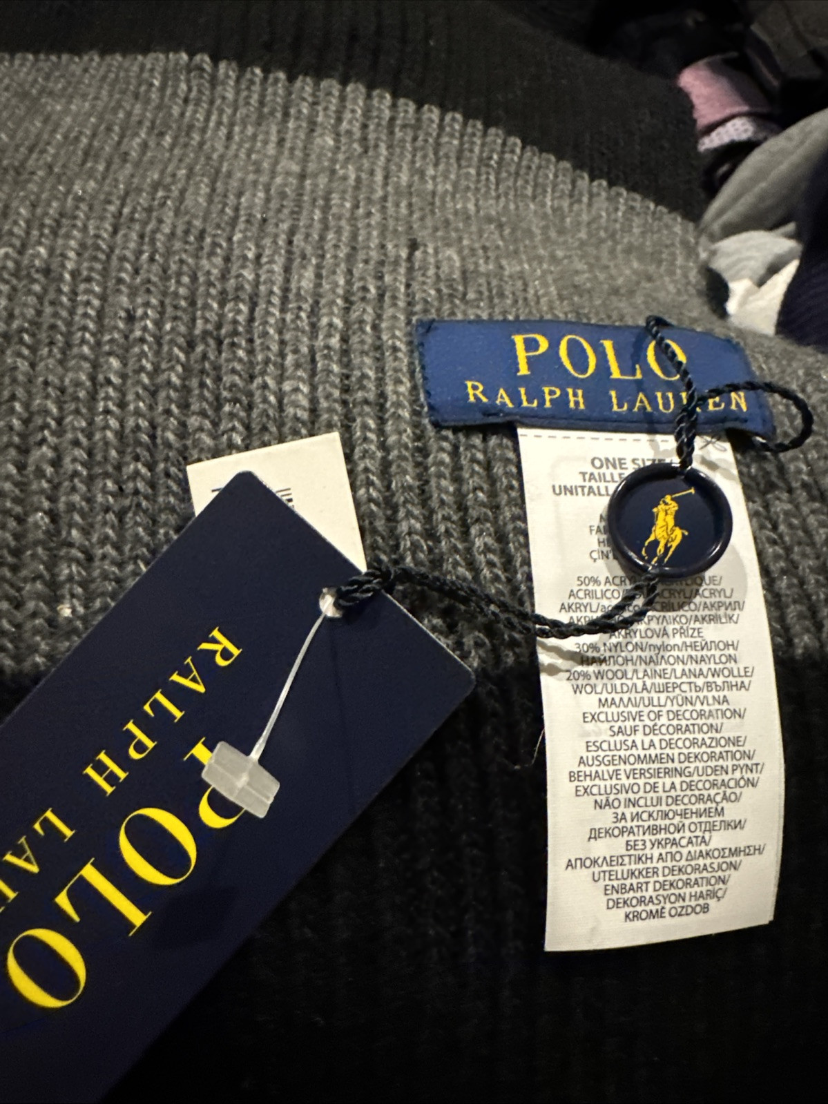 POLO RALPH LAUREN Mens Rugby Stripe Wool Blend Scarf 10x70