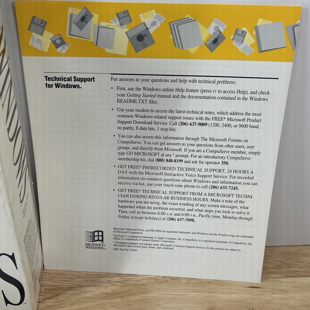 Microsoft Windows 3.1 Operating System Vintage PC Software Complete 6 Disk Set