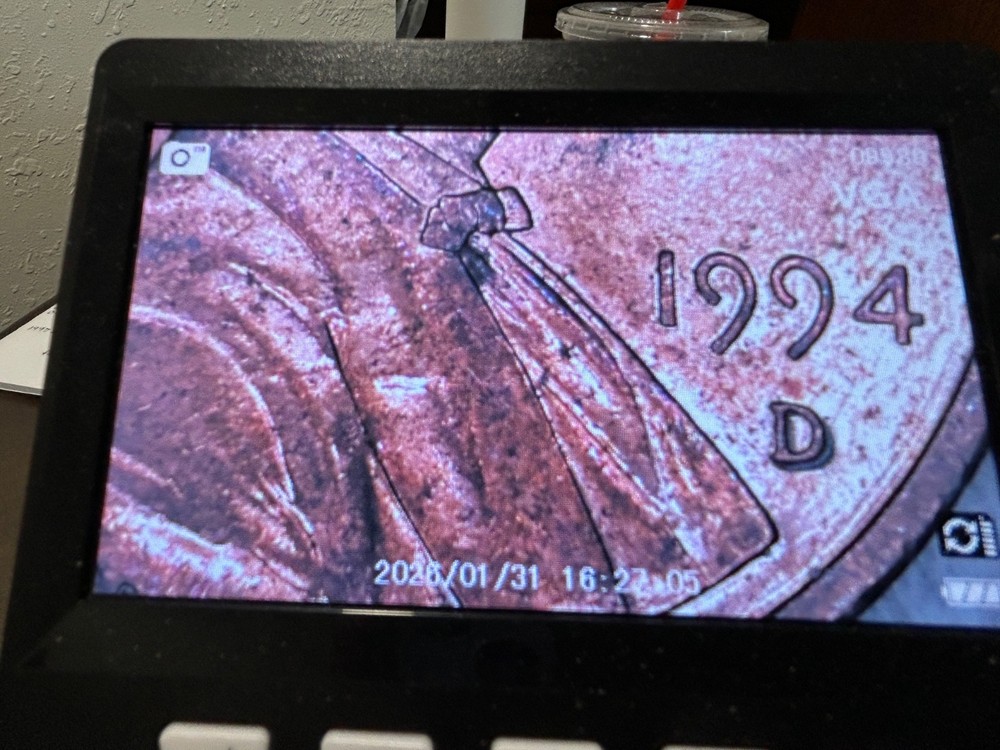 1994d d over d penny repunched 2.5g