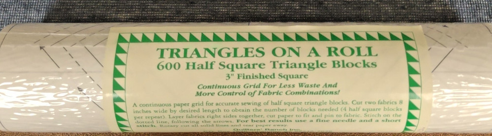 TRIANGLES ON A ROLL ~ 600 Half Square Triangle Blocks ~ 3" Finished Square