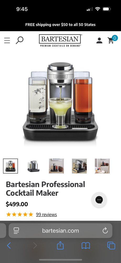 Bartesian professional cocktail machine
