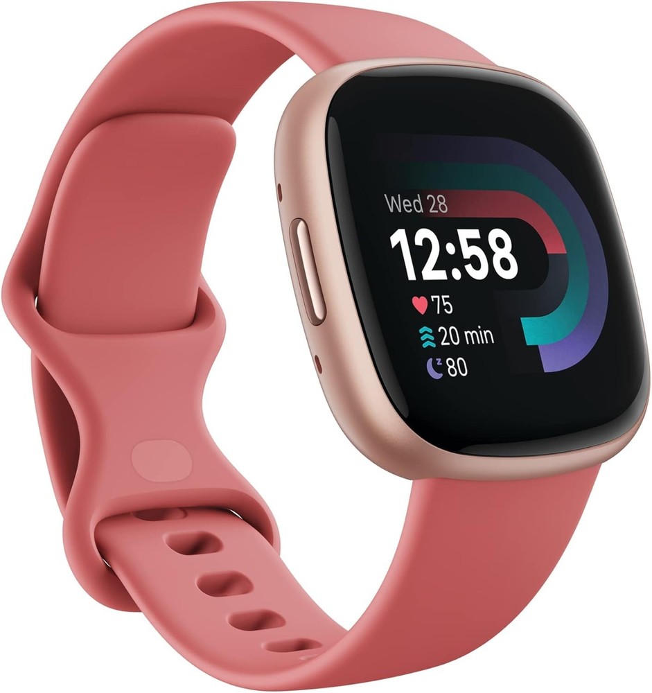 Fitbit Versa 4 Activity Tracker - Copper Rose/Pink Sand