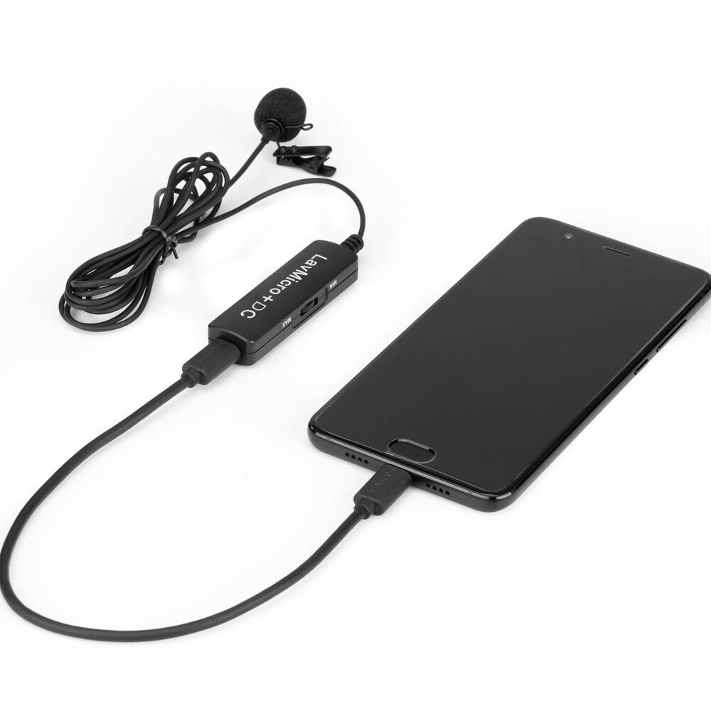 SARAMONIC LAVMICRO+ DC DIGITAL LAVALIER MICROPHONE W/ LEVEL CONTROL *FITS ALL*