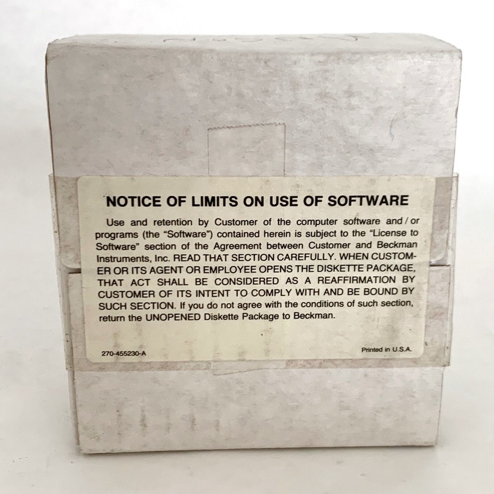 Beckman Synchron CX 4CE and CX 7 Systems Diskette Set Version 1.5 Part 464300