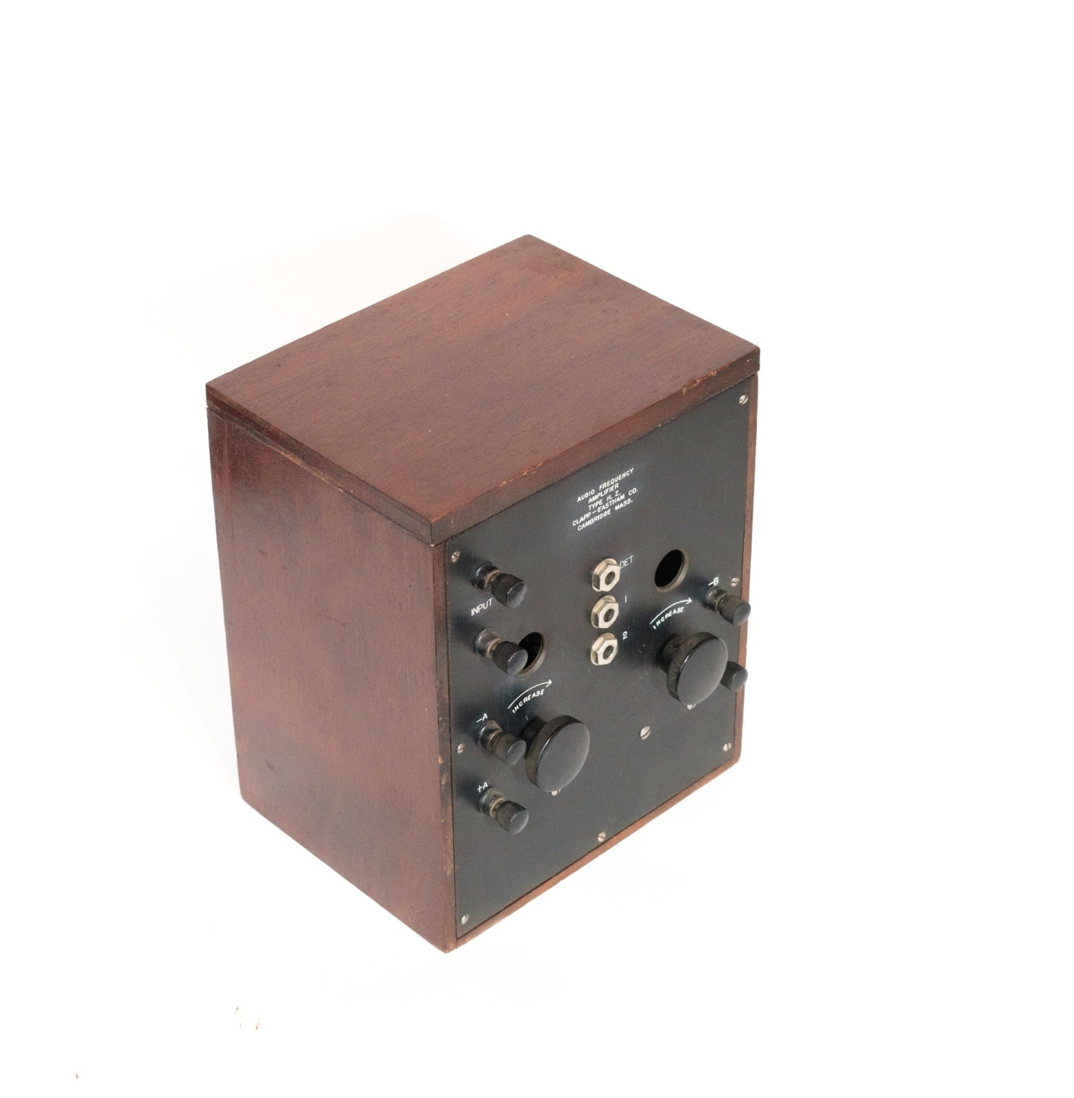 1922 Clapp Eastham HZ 2-Stage Radio Amplifier w/Brass Base Tipped Tubes * Works