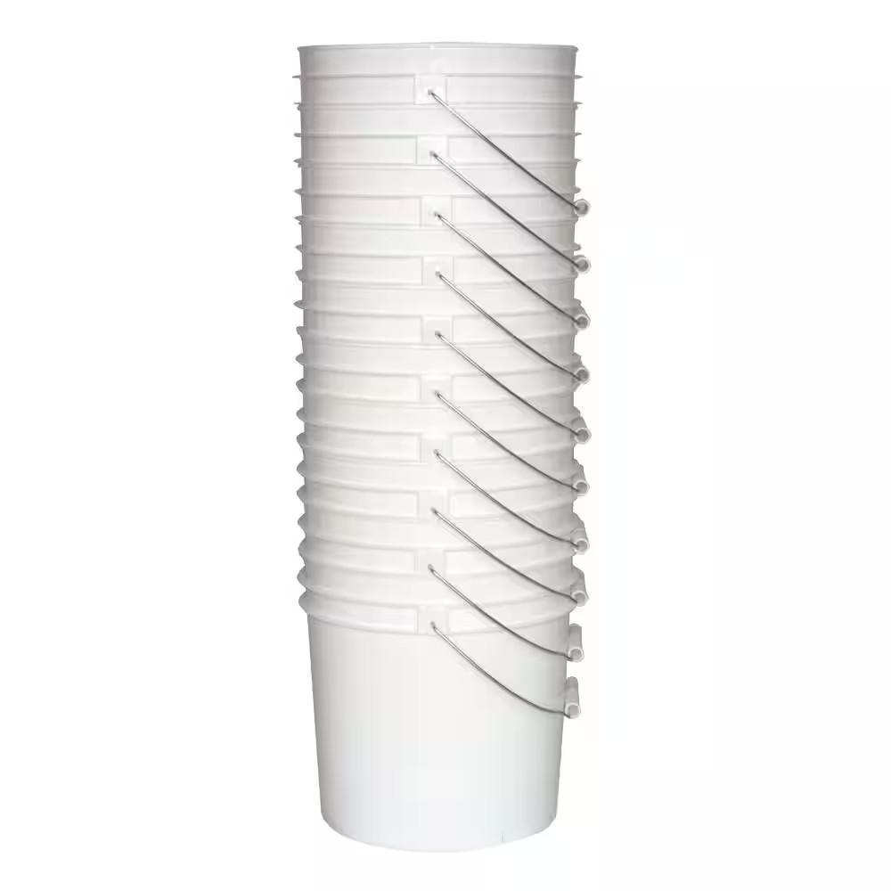 2 Gal. White Pail (10-Pack)