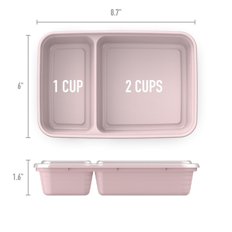 20PC Reusable Meal Prep Containers Stackable BPA Free Microwave Freezer Safe