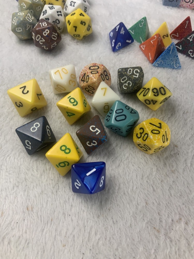 77 Random Assorted Dice Lot For Table Top Gaming RPG D&D & Pathfinder.
