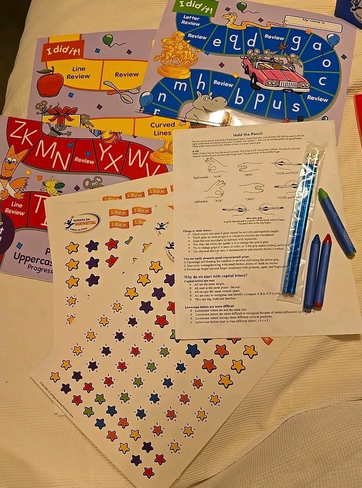 Hooked Phonics Hooked On Handwriting Learn To Print Activity Workbooks +CD-ROM