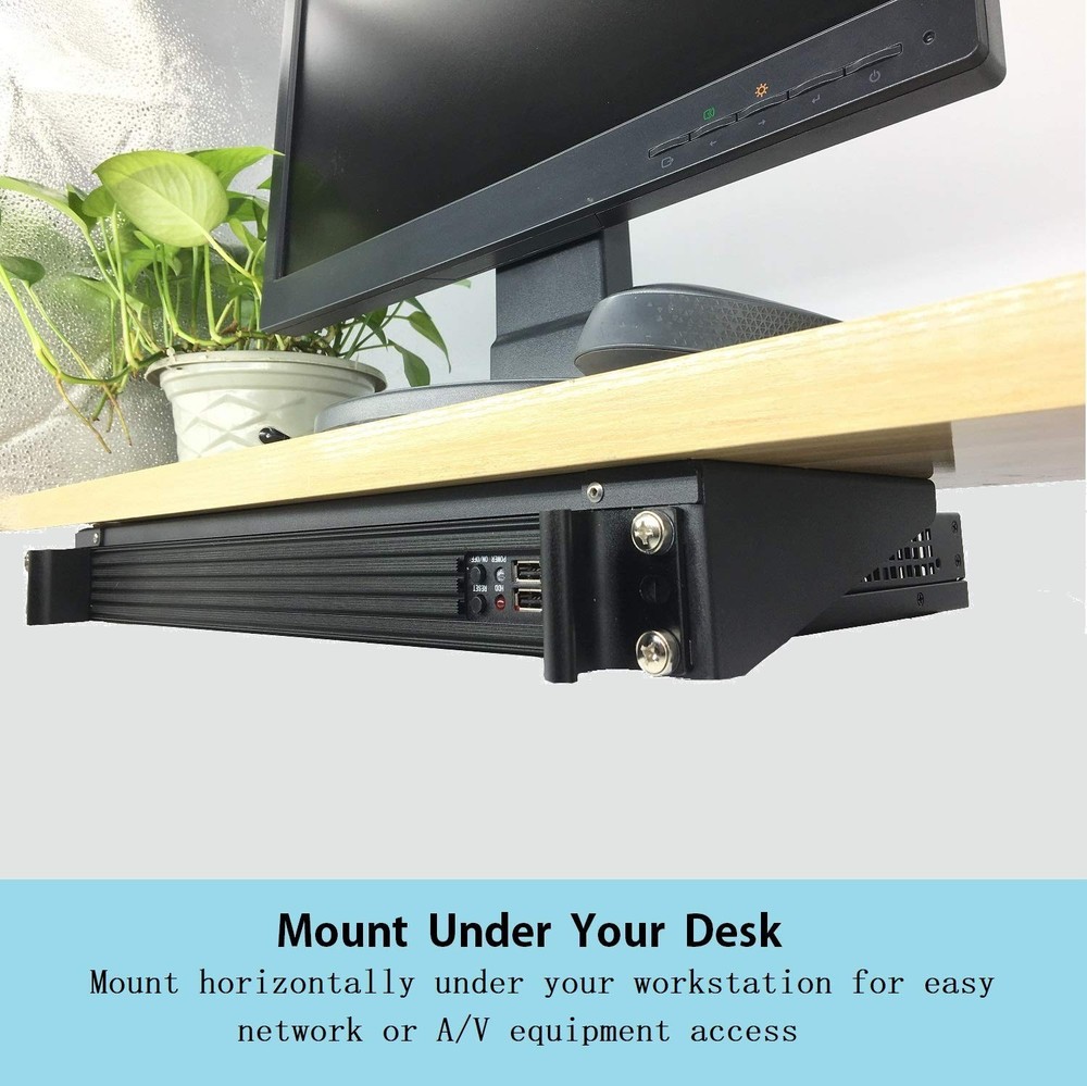 1U 19" Vertical Wall Mount Rack- Heavy Duty Wall Mount Patch Panel Bracket fo...