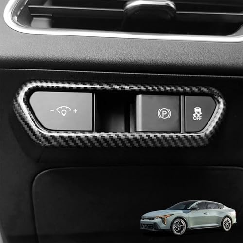 Headlight Control Panel Cover Compatible with Kia K4 2025 Carbon Fiber Pattern
