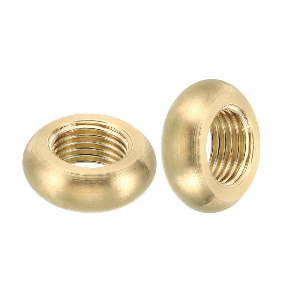 M10x1 Round Locknut 5pc Solid Brass Edge Flat Nut Thin Screw Lock Nut 16.5mmx6mm