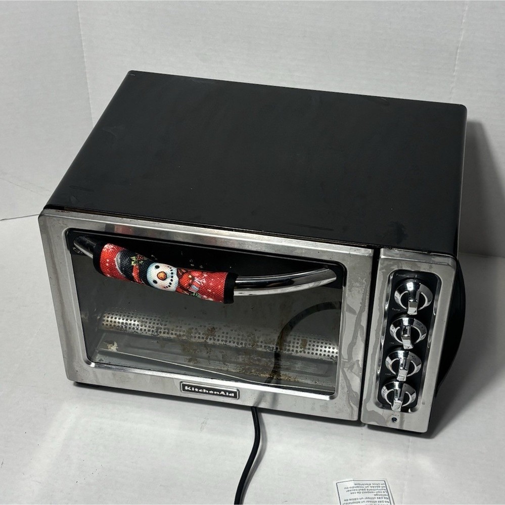 KitchenAid Stainless Steel Toaster Oven Black Silver Adjustable Racks Timer